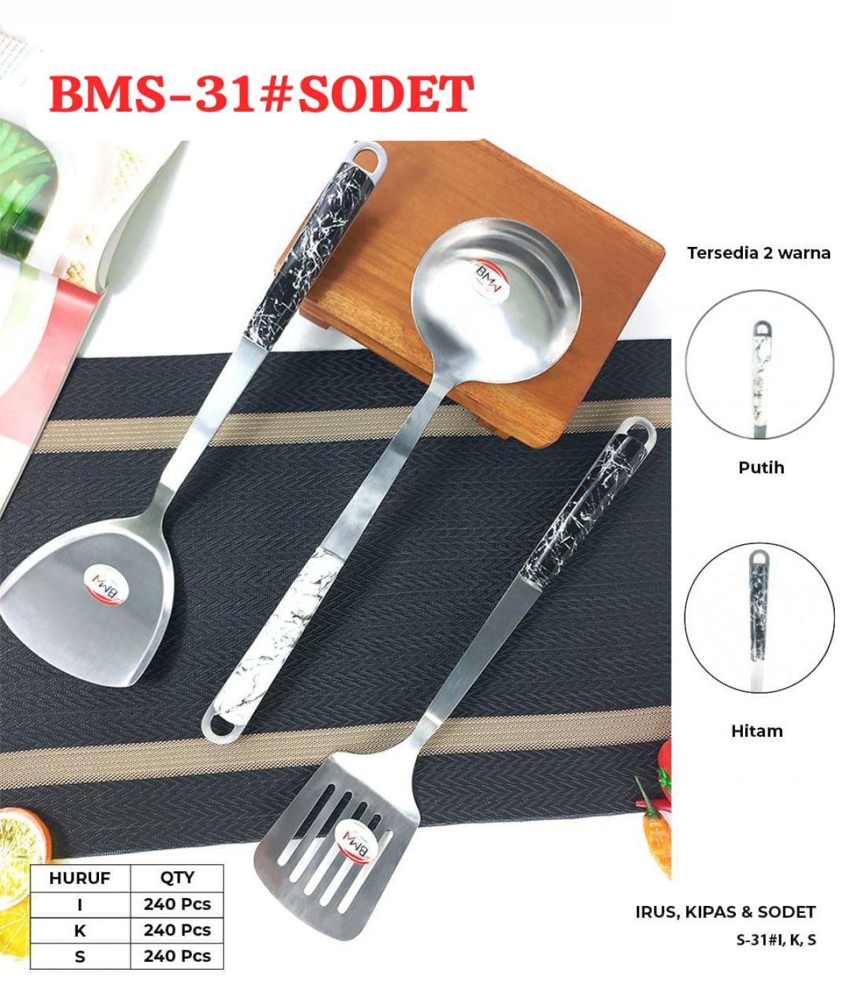 MARBLE KITCHEN TOOLS SODET BMS-31#SODET ISI 20 LUSIN