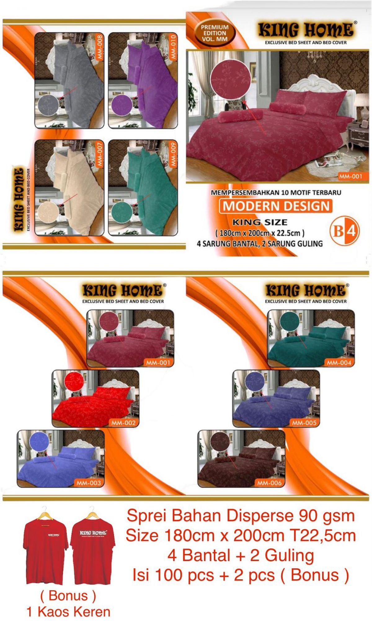 SPREI KING HOME MMB4E EMBOS B4 ISI 100 PCS ( BONUS 2 PCS )