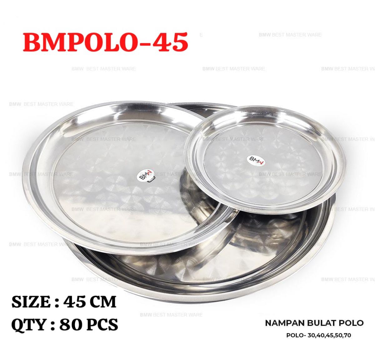 NAMPAN BULAT POLO BMPOLO-45 SIZE 45 CM ISI 80 PCS