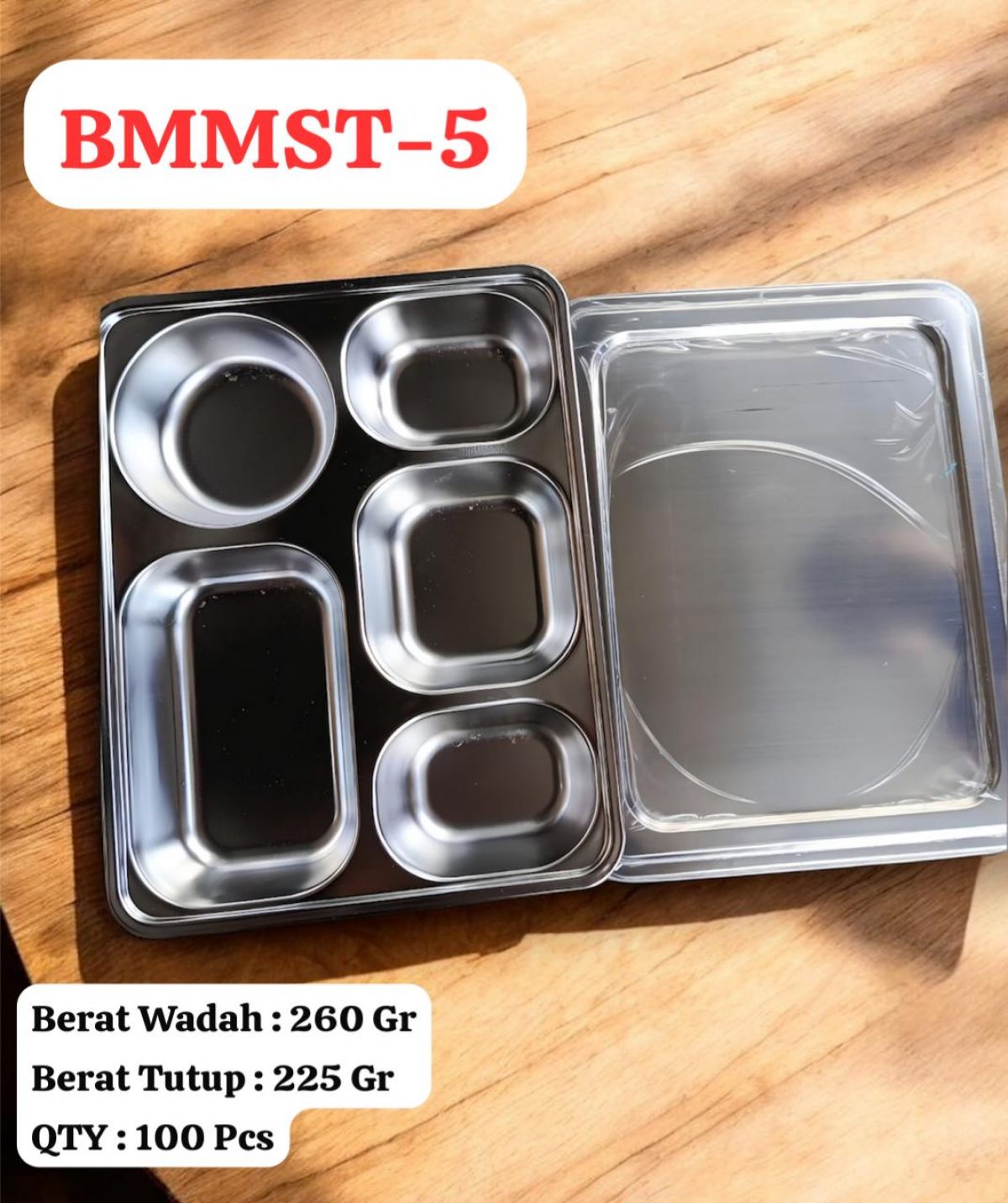 TEMPAT MAKAN SEHAT BMMST-5 ISI 100 PCS