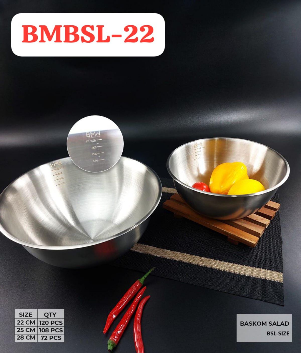 BASKOM SALAD BMBSL-22 SIZE 22 ISI 120 PCS