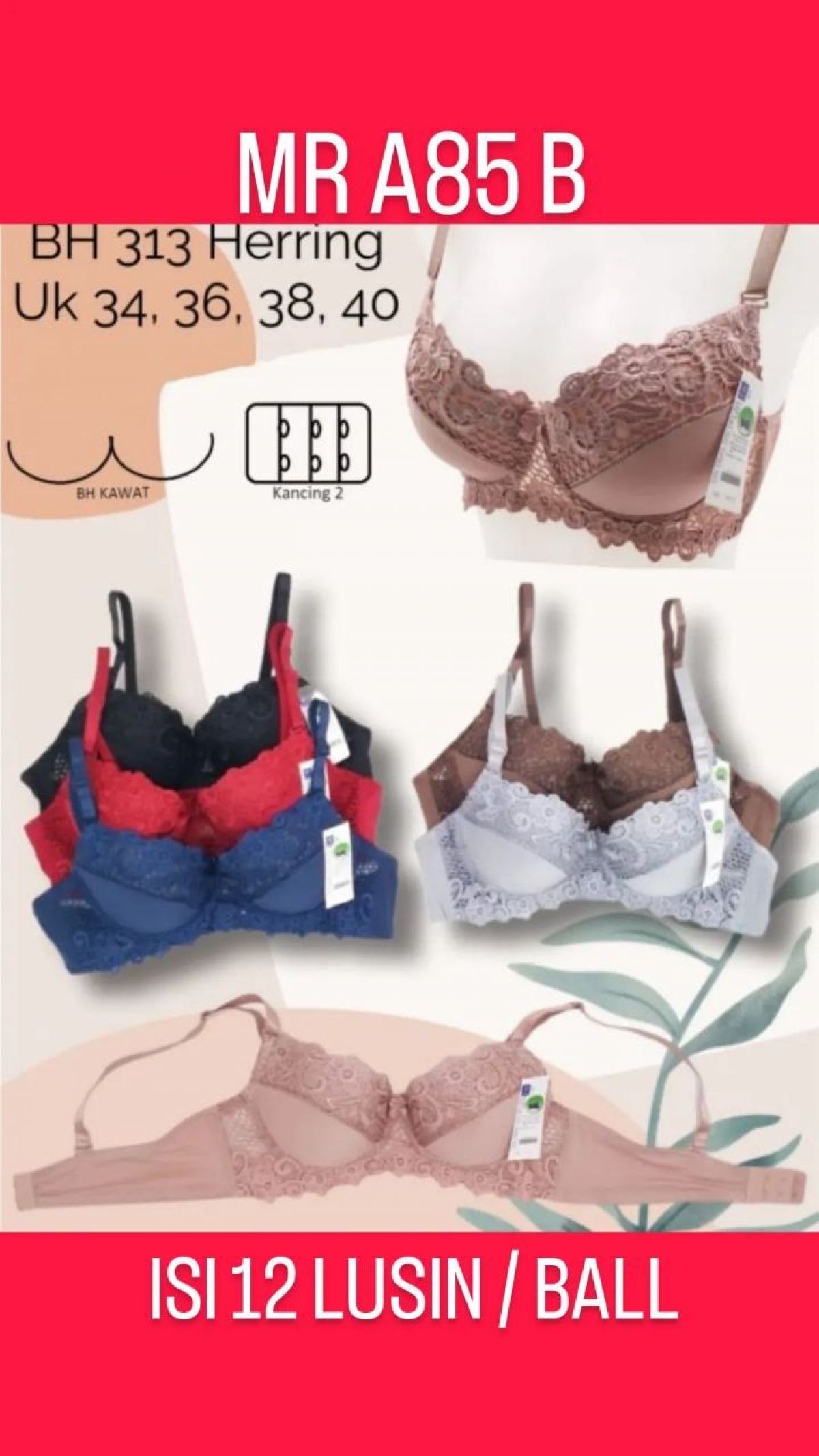 BH KAWAT MR A85 B SIZE 34 - 40 ISI 12 LUSIN