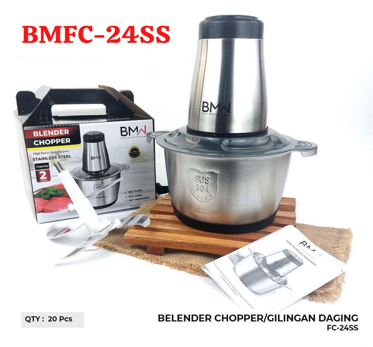 BLENDER CHOPPER BMFC-24SS ISI 20 PCS