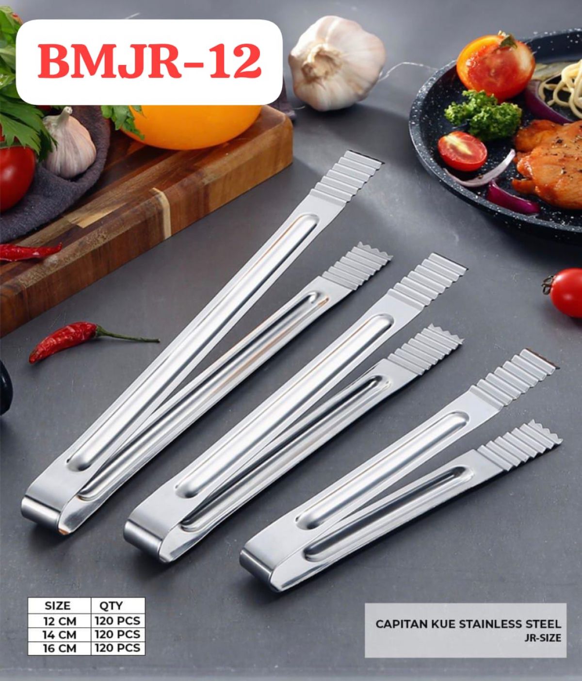 JEPITAN KUE STAINLESS BMJR-12 SIZE 12 CM ISI 120 PCS