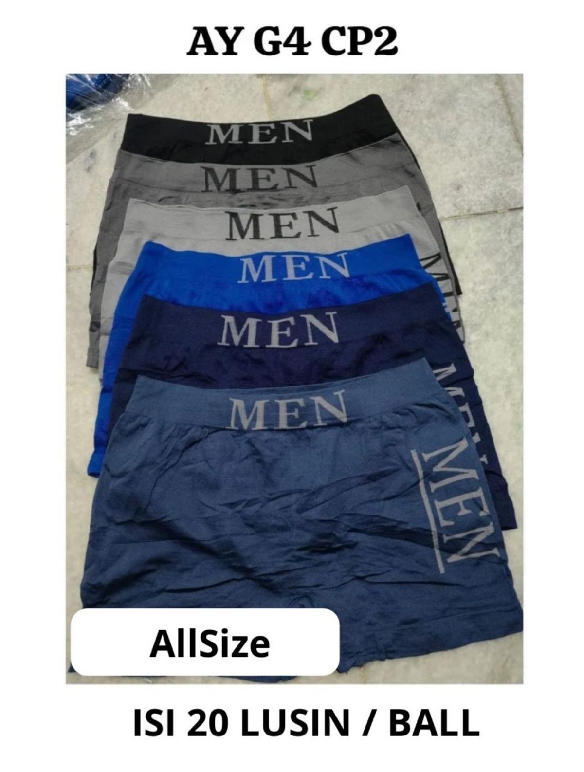 BOXER AY G4 CP2 BAHAN RAJUT ALLSIZE ISI 20 LUSIN ( TANPA DUS )
