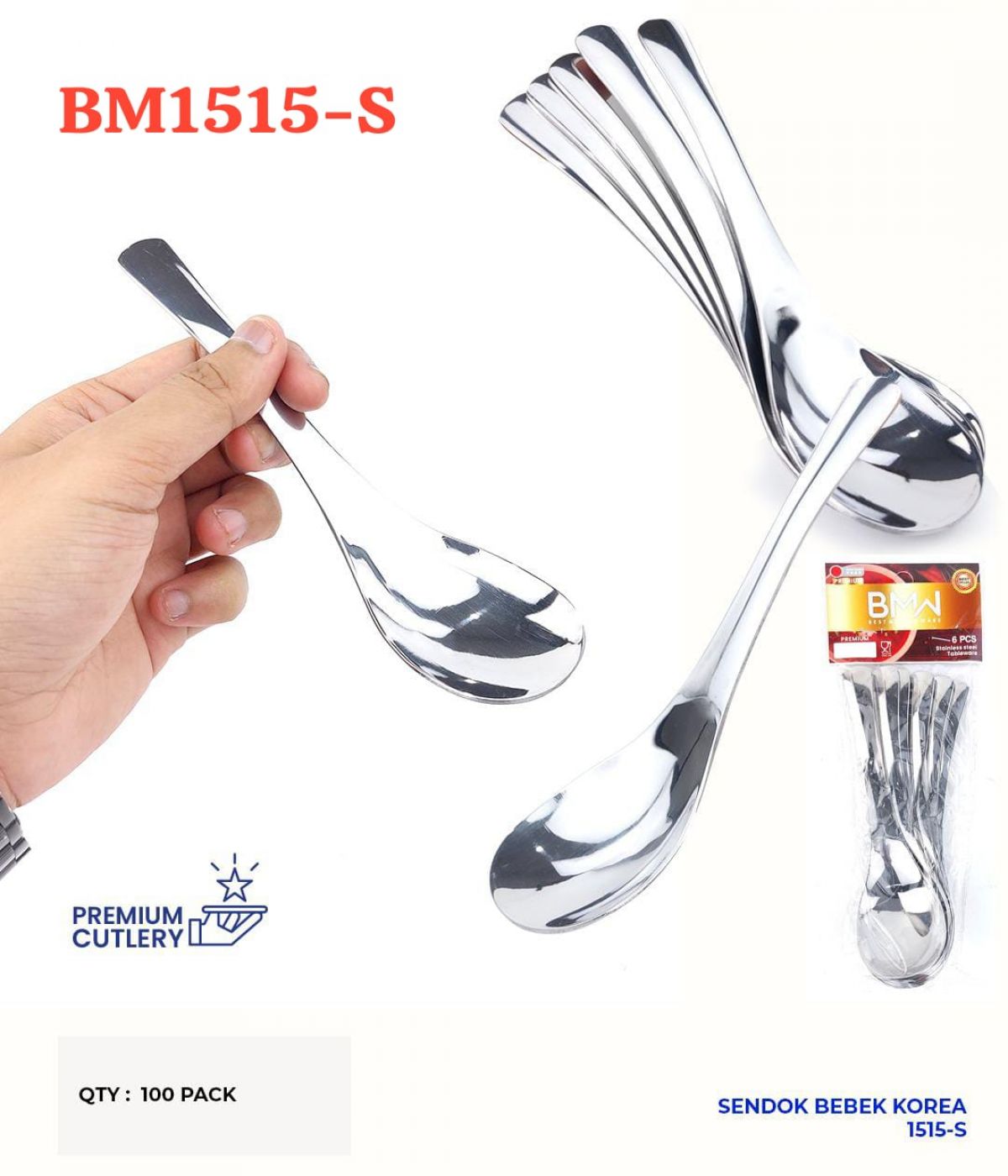 SENDOK BEBEK KOREA BM1515-S ISI 100 PACK