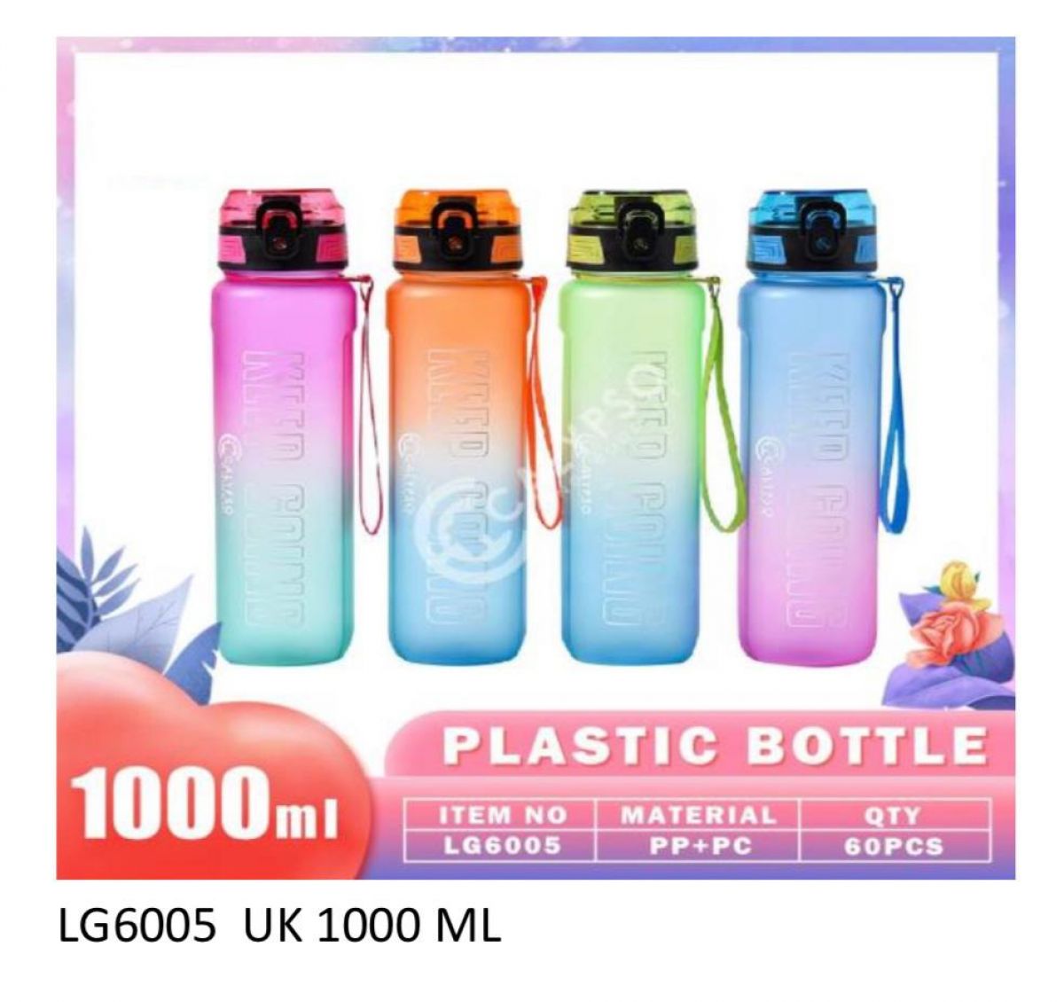 BOTOL MINUM PLASTIK UKURAN 1000 ML