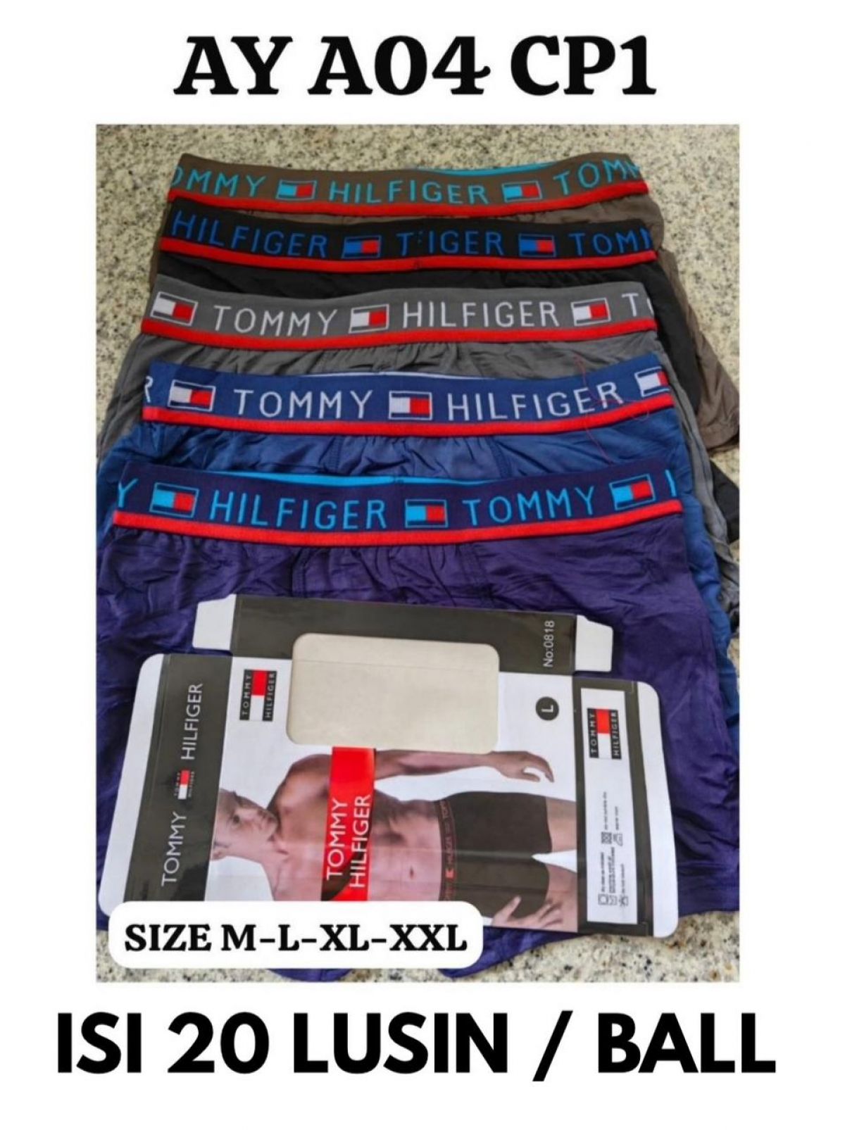 BOXER AY A04 CP1 SIZE M-L-XL-XXL ISI 20 LUSIN