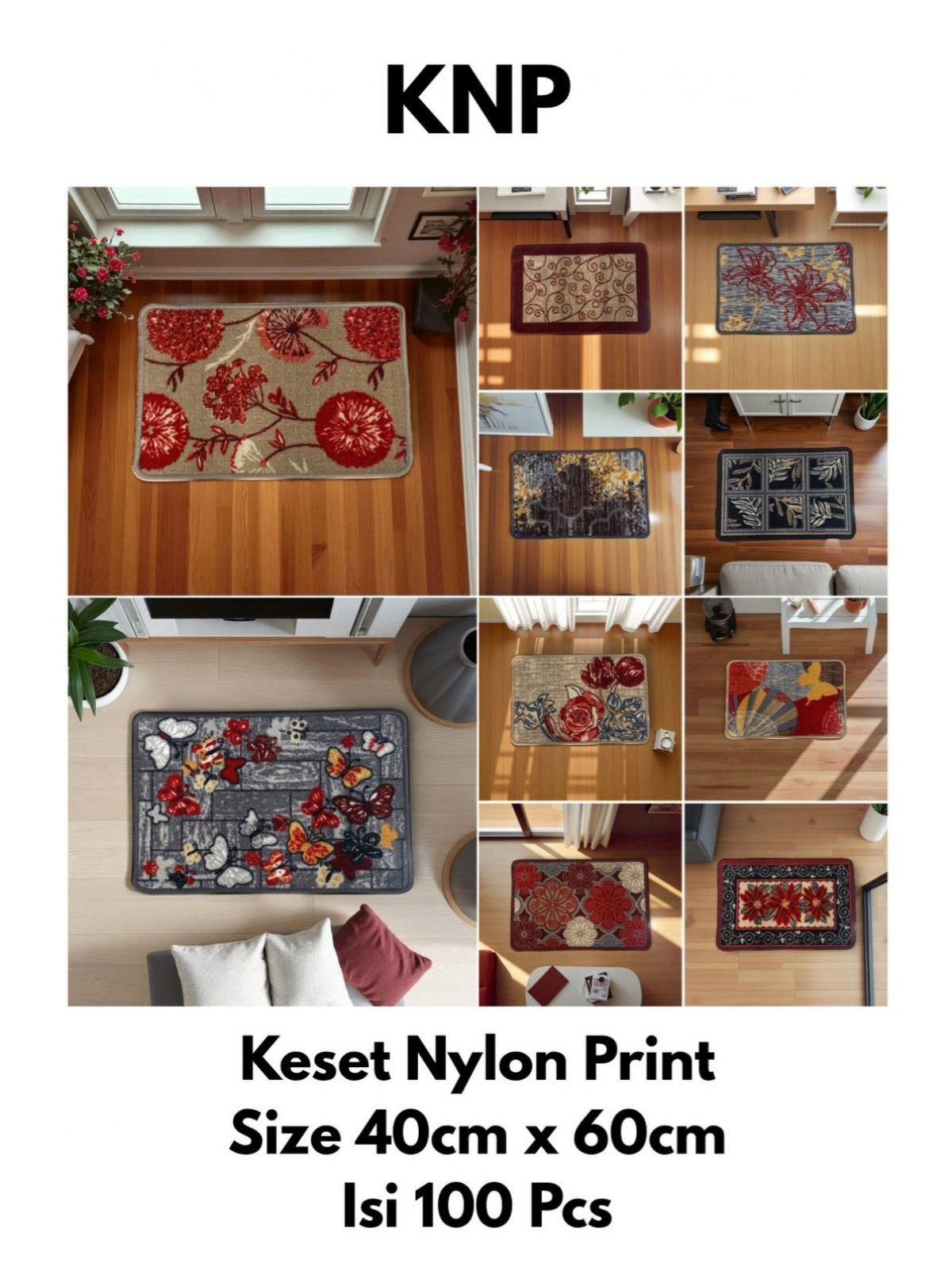 KESET NYLON PRINT KNP SIZE 40CM * 60CM ISI 100 PCS