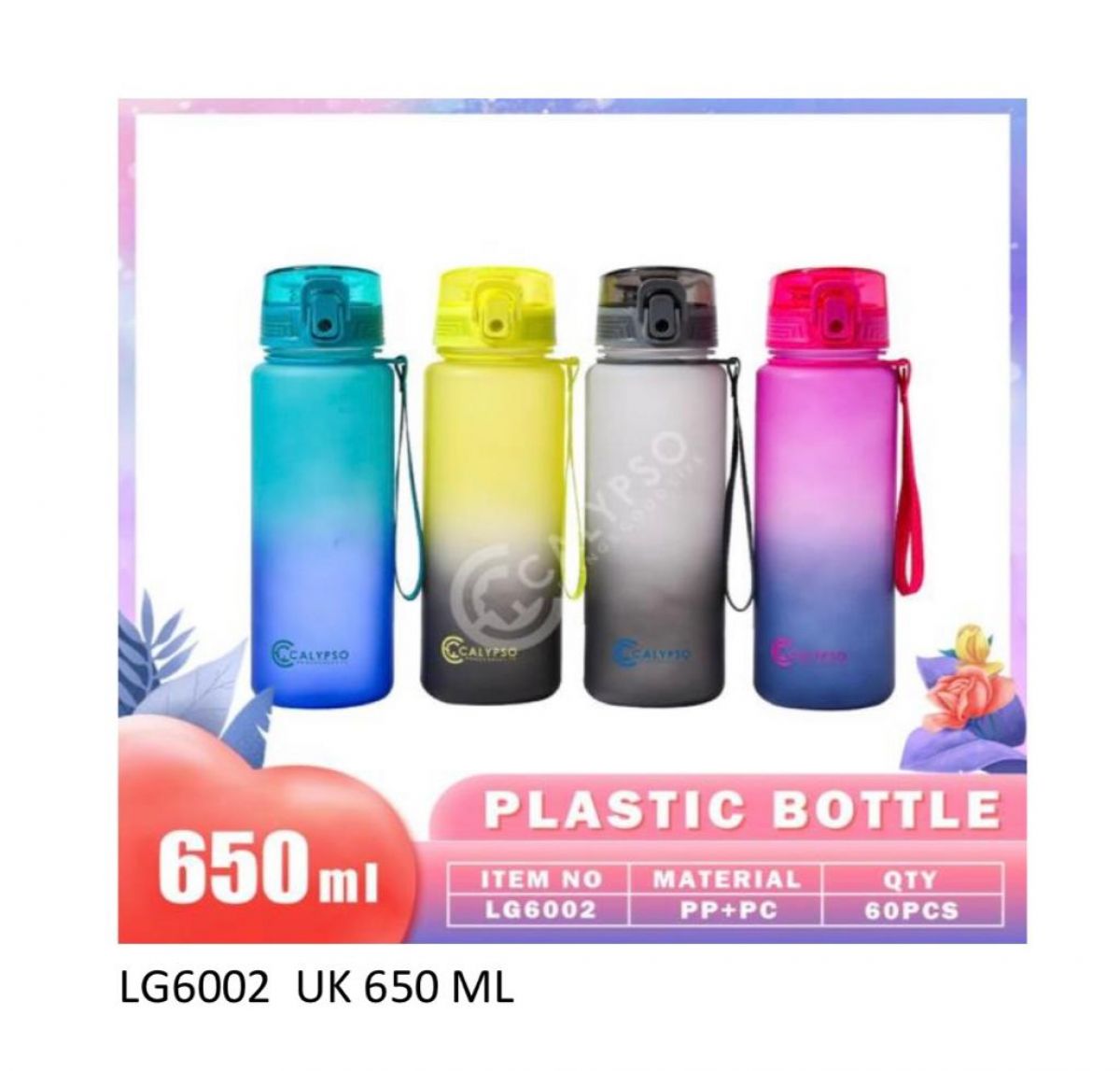 BOTOL MINUM PLASTIK UKURAN 650 ML