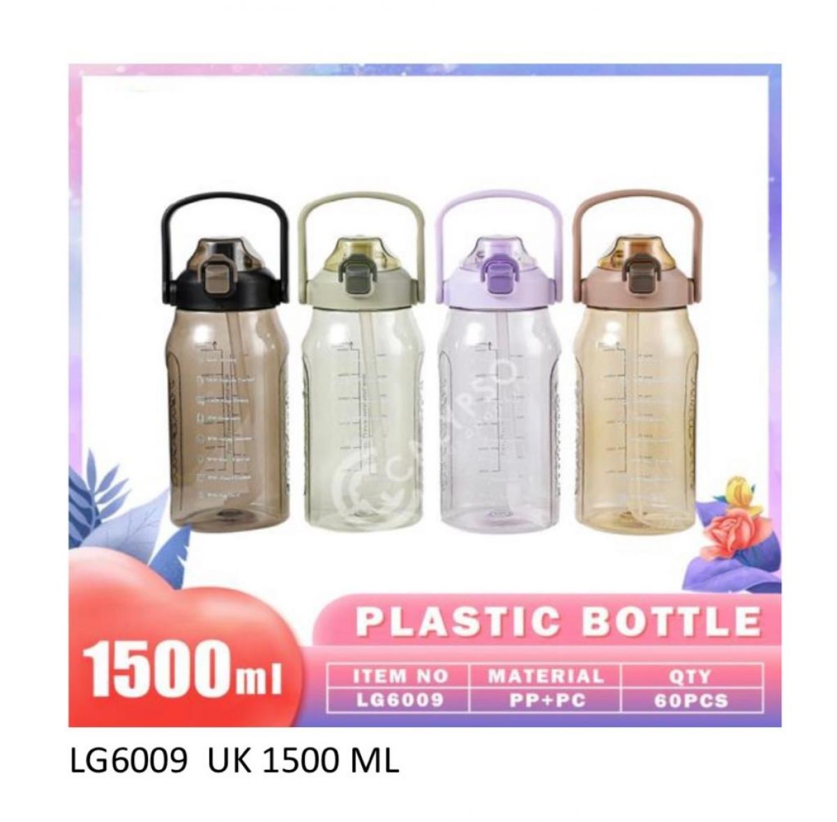 BOTOL MINUM PLASTIK UKURAN 1500ML