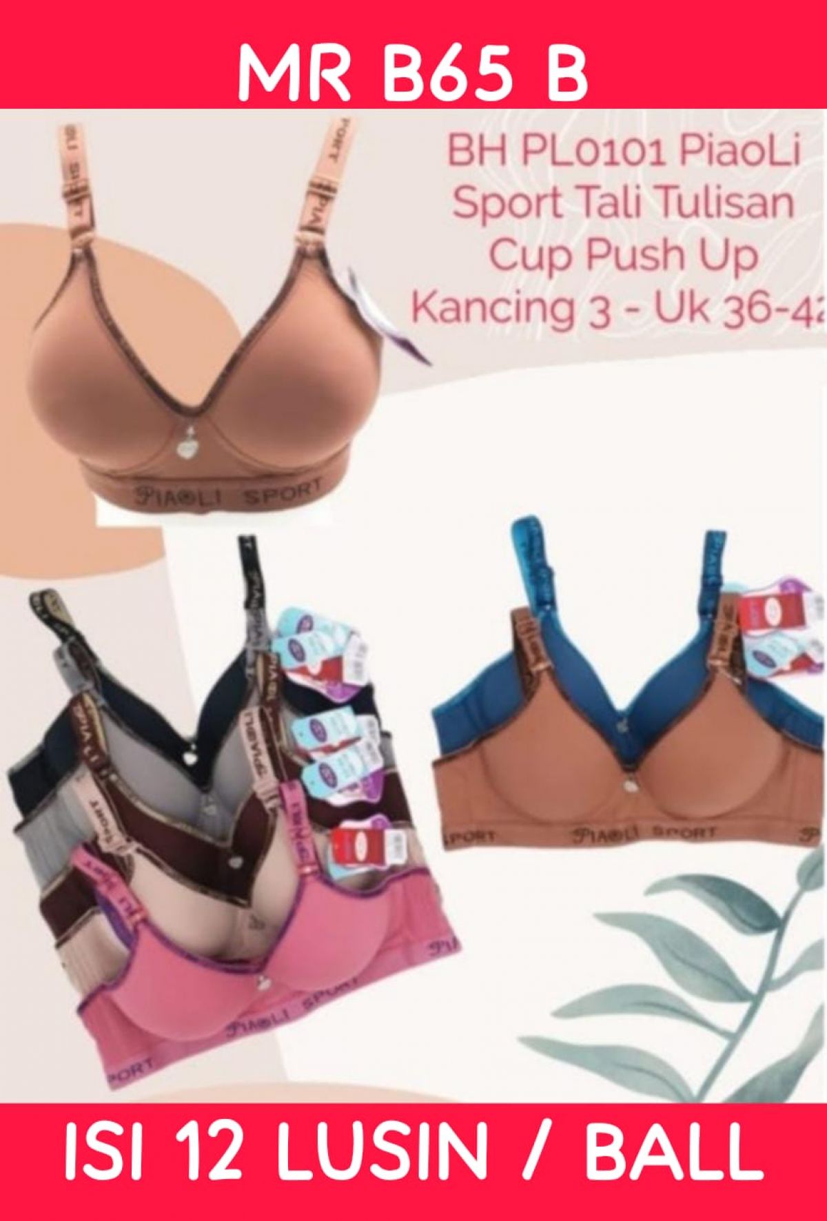 BH K3 SPORT TALI TULISAN MR B65 B SIZE 36 - 42 ISI 12 LUSIN