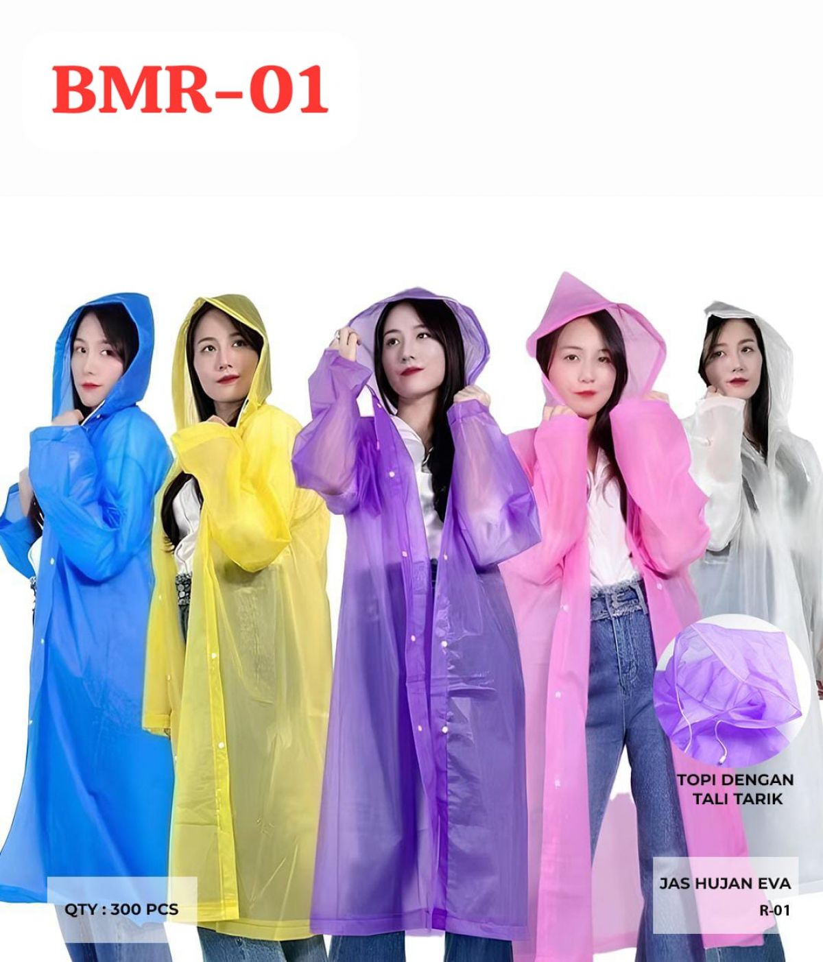 JAS HUJAN EVA BMR-01 CAMPUR WARNA ISI 300 PCS