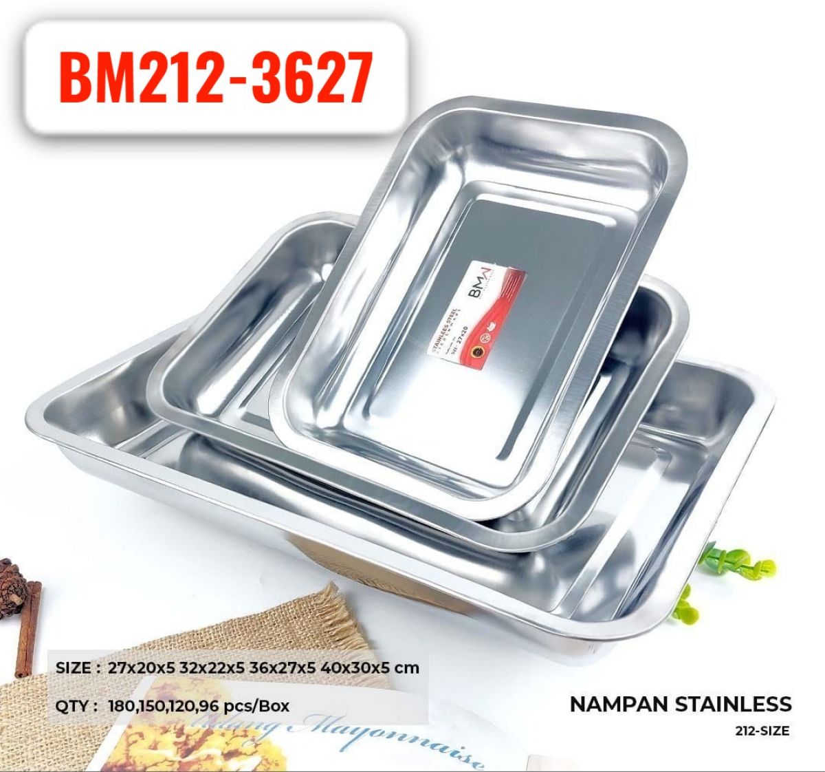 NAMPAN STAINLESS 212 36 X 27 BM212-3627