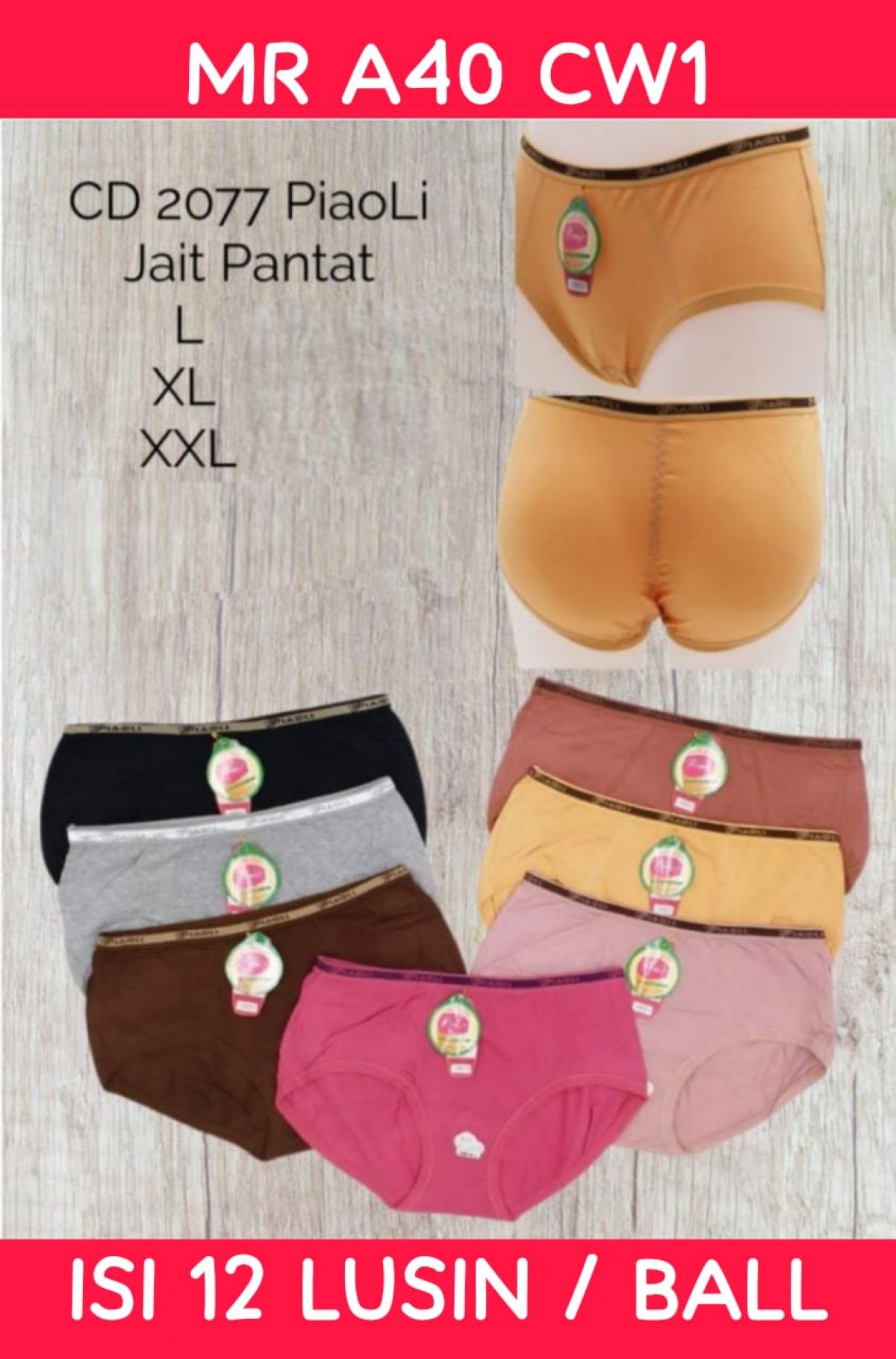 CELANA DALAM MR A40 CW1 UKURAN XXL ISI 12 LUSIN