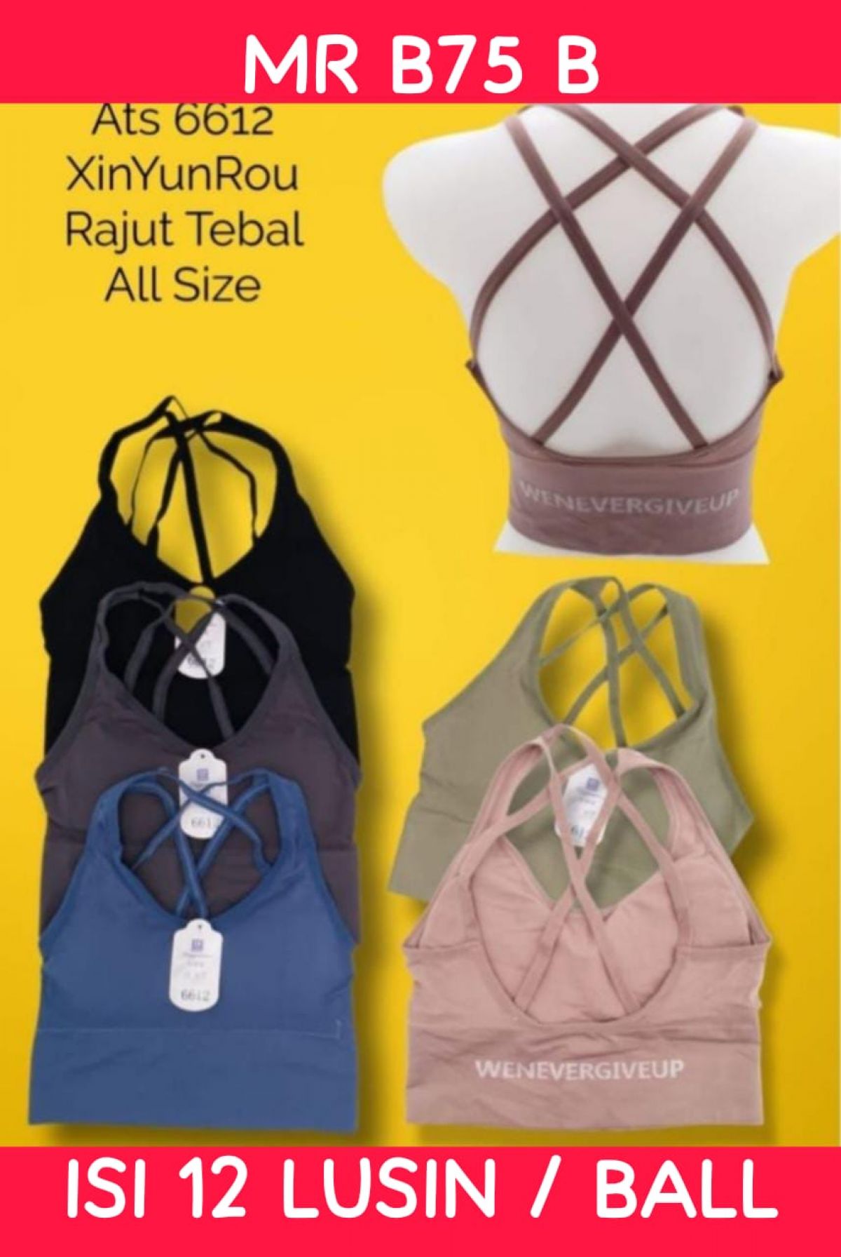 BH RAJUT TEBAL MR B75 B ISI 12 LUSIN